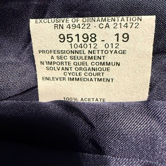 Scott McClintock Millennium 2000 Navy Blue Acetate Maxi Skirt Size 12 Made In US - Picture 7 of 10